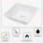 16X16 Inch White Ceramic Square Vessel Bathroom Sink