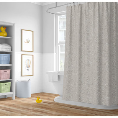 Rolling Circles Ultra-Thin Lightweight Shower Curtain