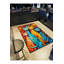 Machine Washable Multicolor Abstract Cats Pattern Modern Decorative Woven Base Rug-1913829089