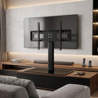 Unfinished TV Stand for TVs up to 55" with Fireplace Included