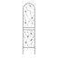 4 Pack Metal Garden Trellis 86.7" X 19.7" Rustproof Trellis For Climbing Plants Outdoor Flower Support Butterfly Deco Black