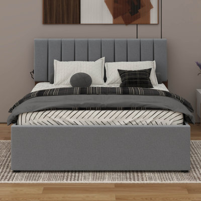 Lit plateforme tapissier Teddy
