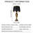 Antique Brass Table Lamp With Black Shade (Set Of 2) Height: 68Cm / 26.7In