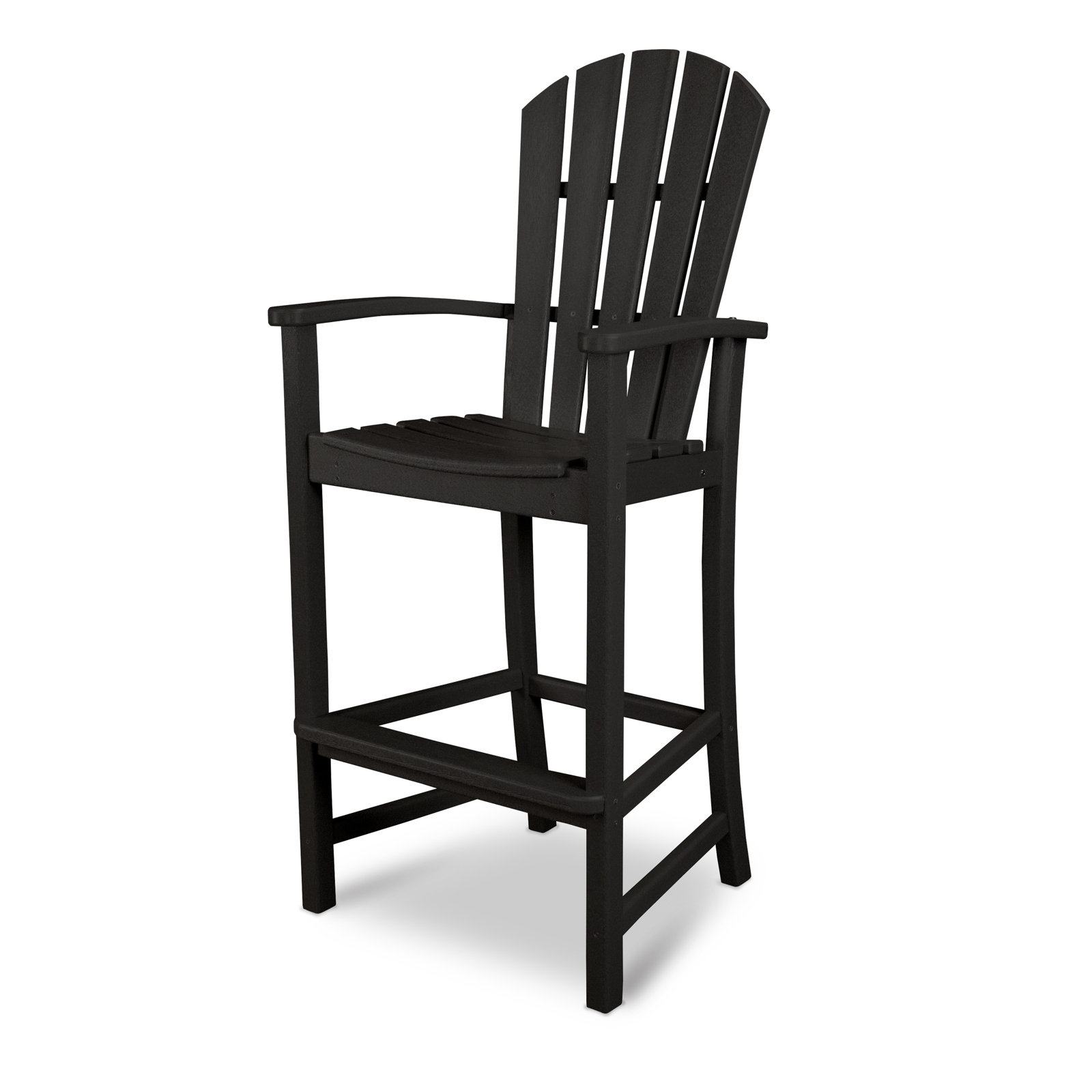 POLYWOOD Palm Coast Bar Chair, Black