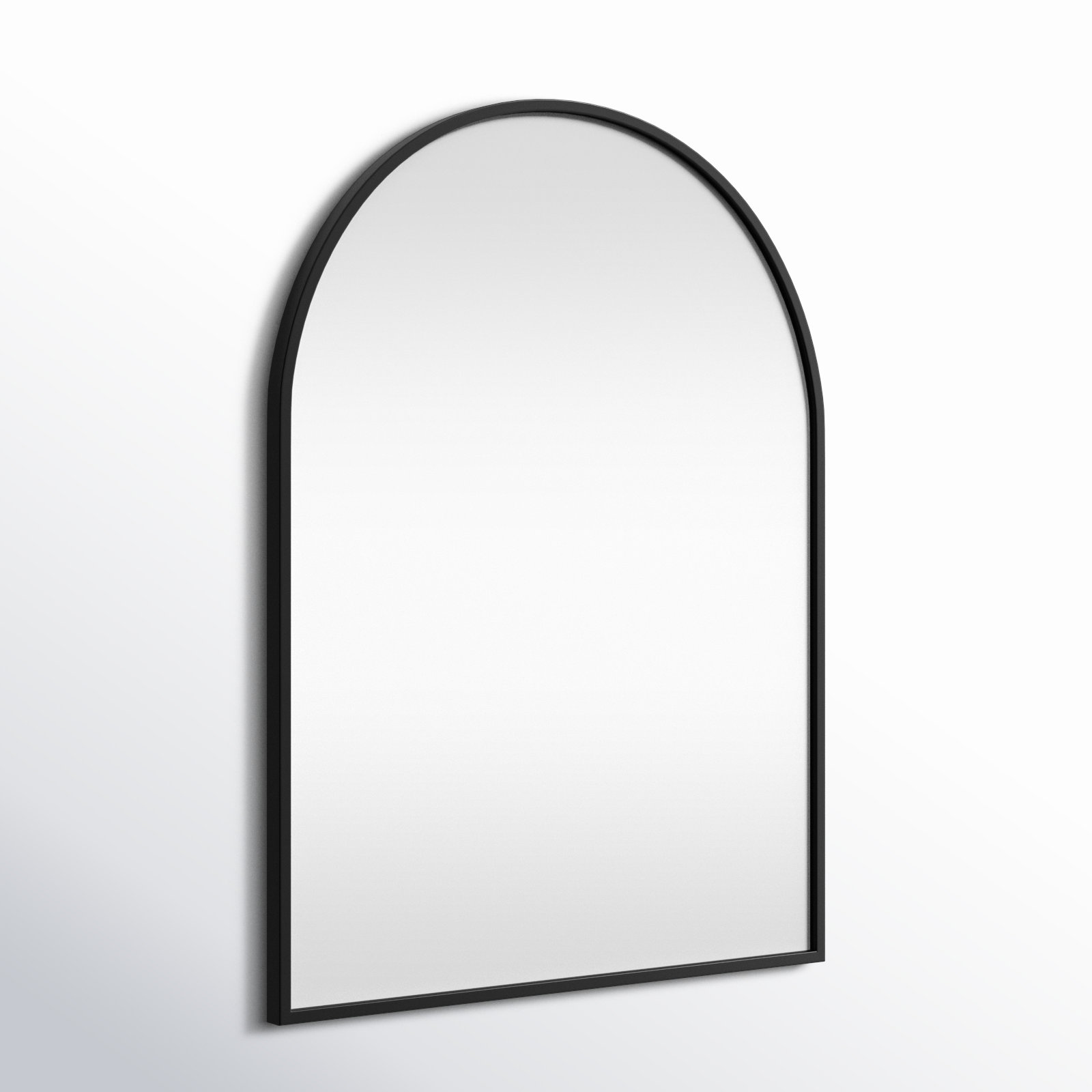 Sabine Metal Arch Wall Mirror, 36" x 27", Black