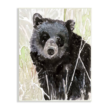 Sylvie Cute Bear Color Framed Canvas by Simon TE of Tai Prints 18x24 Millwood Pines Frame Color: Gray