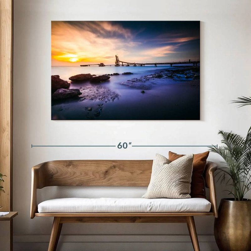 Plage de coucher de soleil Gillard Kralendijk, H 32 po x l 48 po