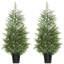 Ensemble de sapin de Noël artificiel 2,4 pi avec 133 pointes moulées et base en pot Norfolk