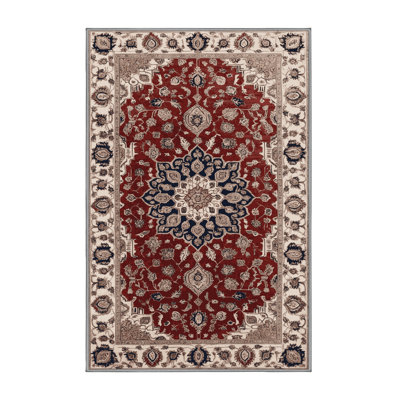 Machine Washable Persian Gray Area Rug