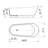 67-Inch Solid Surface Soaking Bathtub With Overflow For Bathroom