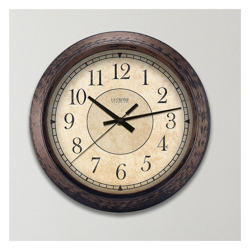  14 Inch Savannah Brown Silent Sweeping Analog Quartz Wall Clock