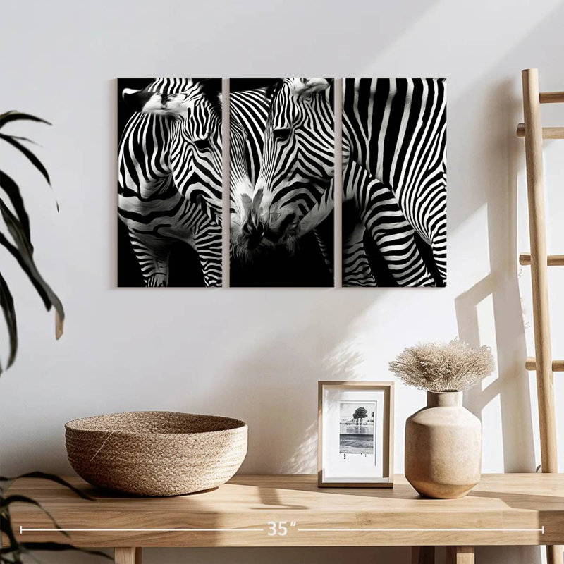 Brampt Nuzzling Zebra, 36" H x 57" W