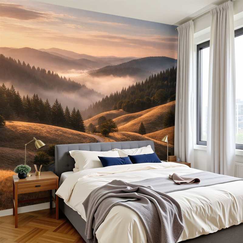 Papier peint adhésif auto-adhésif moderne pour la chambre à coucher L 69 po x l 96 po Peel and Stick