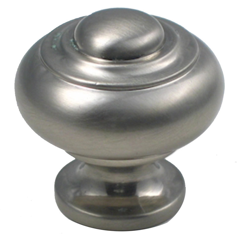 Poignée ronde 1 1/8" de diamètre, Nickel satiné