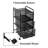 Mind Reader Rolling Storage Cart, Removable Drawers, Desk and Bathroom Organizer, Metal Mesh, 12.75"L x 13.25"W x 25"H