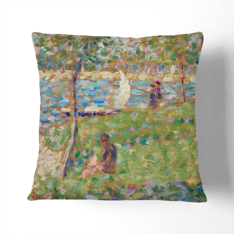Square Cushion, 40cm H x 40cm W x 15cm D, Stone