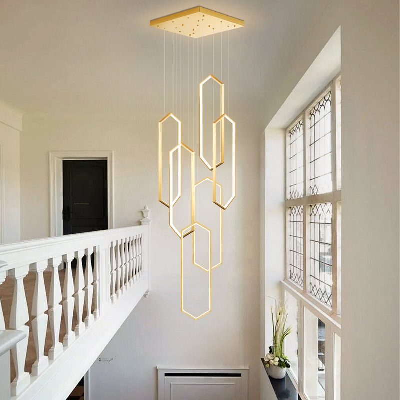 Lustre linéaire à 6 lumières DEL Najja, Or