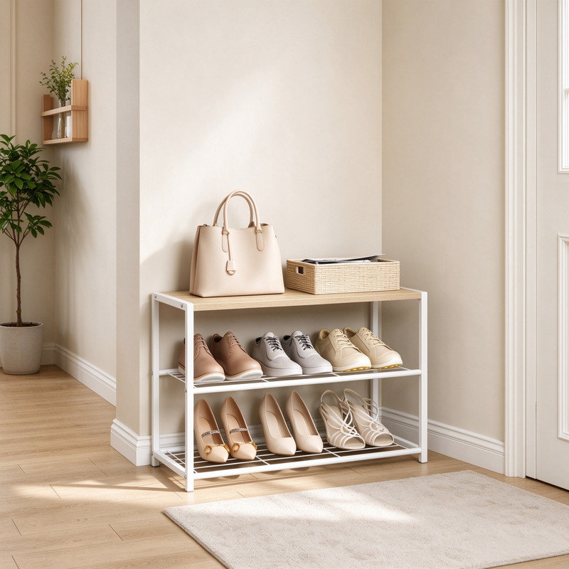 12 Pair Shoe Storage Bench