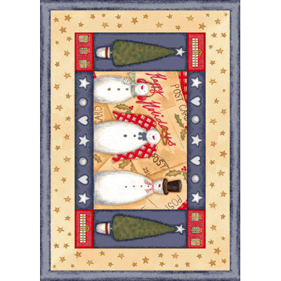 Capitonnage beige/Tapis décoratif bleu