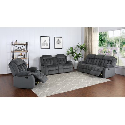 Aoun 3 Piece Reclining Living Room Set -  Red Barrel StudioÂ®, B126450C227B4507ACF914A78E673B5A