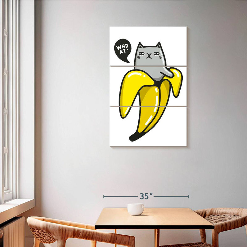 Brampt Banana Cat, 57" H x 36" W