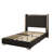 Bed Frame with 58" Tall Headboard, Velvet Upholstered Platform Bed with Channel Tufted Wingback Headboard and Plating Trim, No Box Spring Needed,Beige-743710738