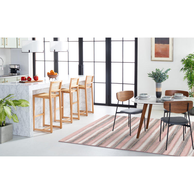 Monaca Hand Woven Cotton Striped Rug, Rectangle 2'6" x 4'