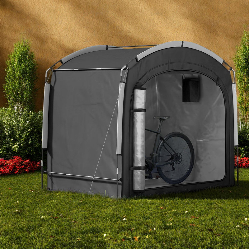 Remises portatives avec rangement, abri vélo 210D Oxford, extérieur noir