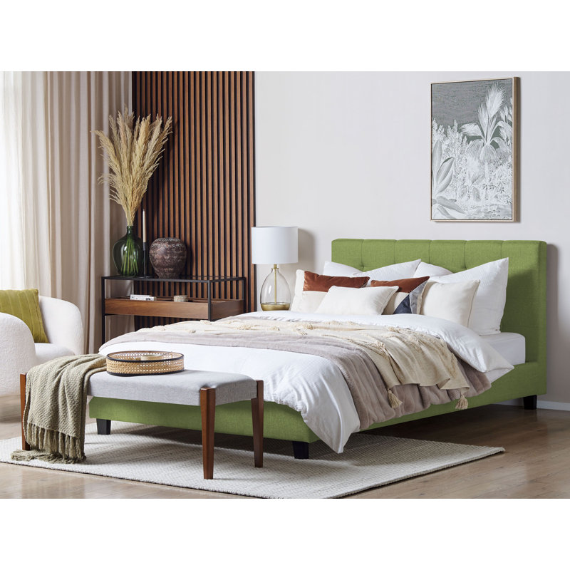 Lundys Upholstered Bed, Green, Super King (6')