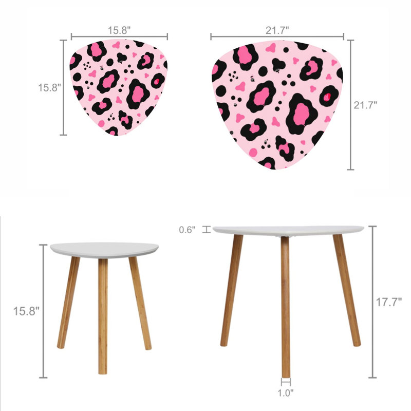 Ensemble de 2 tables basses gigognes Triangle