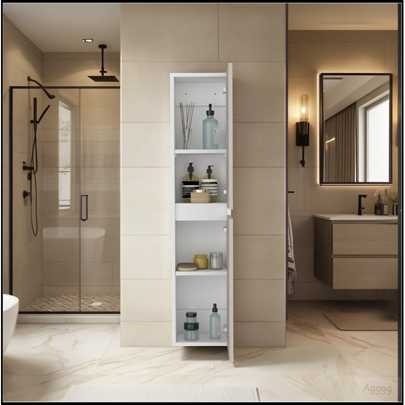 Solution de rangement murale moderne pour deux pièces Nettleton