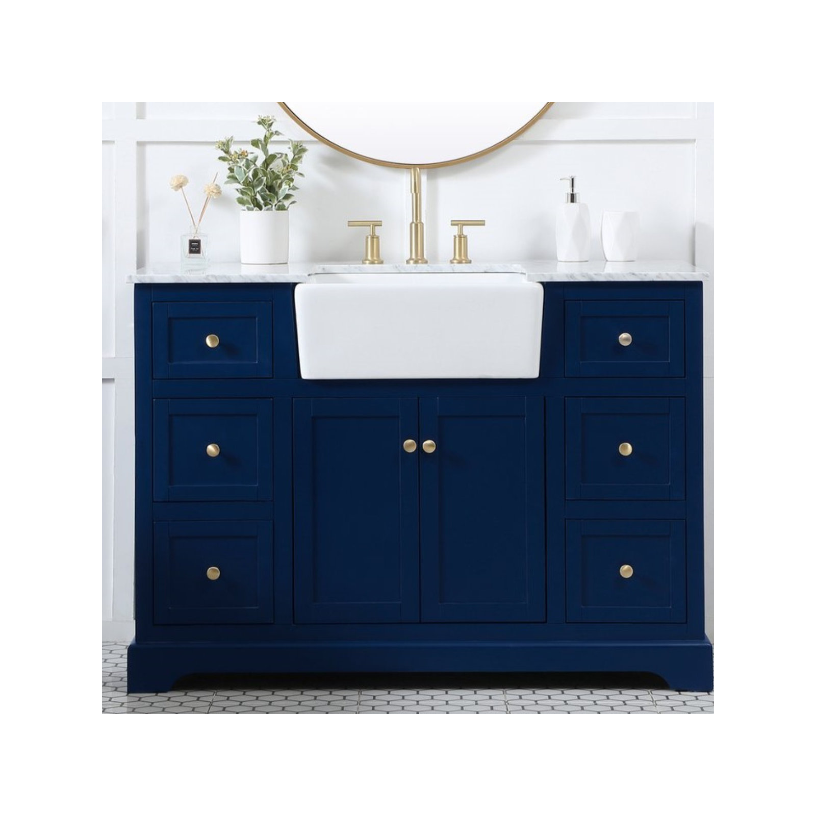 Pardue 48'' Single Bathroom Vanity, Blue