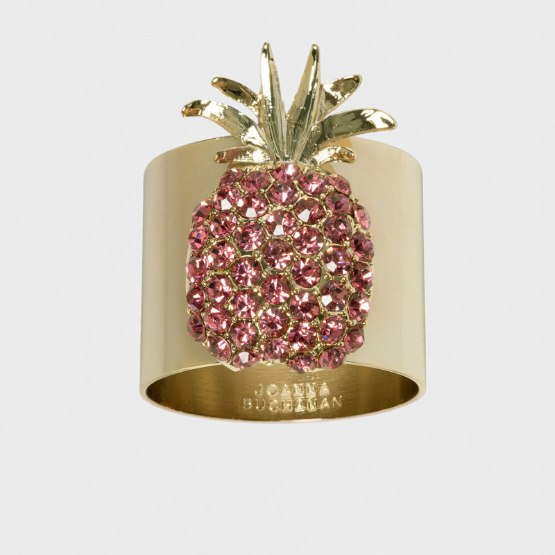 Pineapple Napkin Rings, Pink