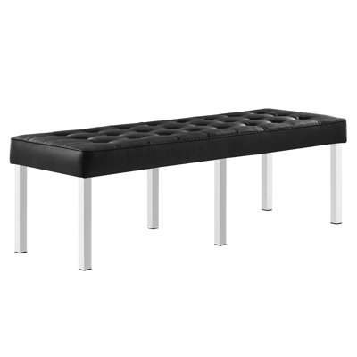 Loft Tufted Vegan Leather Bench by Modway by Modway