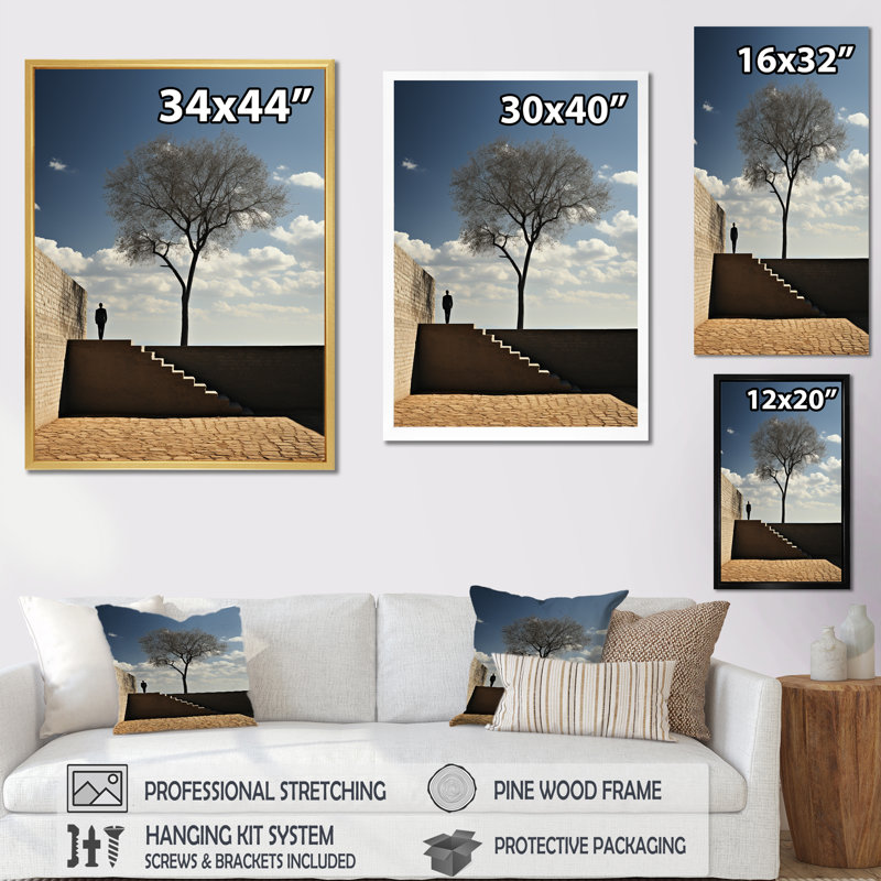 Minimalisme, H 32 po x l 16 po x P 1 po, Cadre doré simple