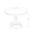 L'ensemble de table de cuisine 7 pièces se compose d'une table de salle à manger à piédestal et de 6 chaises en tissu de lin brun clair capitonné - noyer antique-428154894-410715002