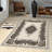 Stylish Woven Carpet, 4 x 6 Feet, 100% Polyester | Antibacterial, 3D Digital Printing, Non-Slip PVC Felt Dot Underside | Machine Washable, 0.4 in Pile Height, Perfect for Living Room & Bedroom Decor-47306998