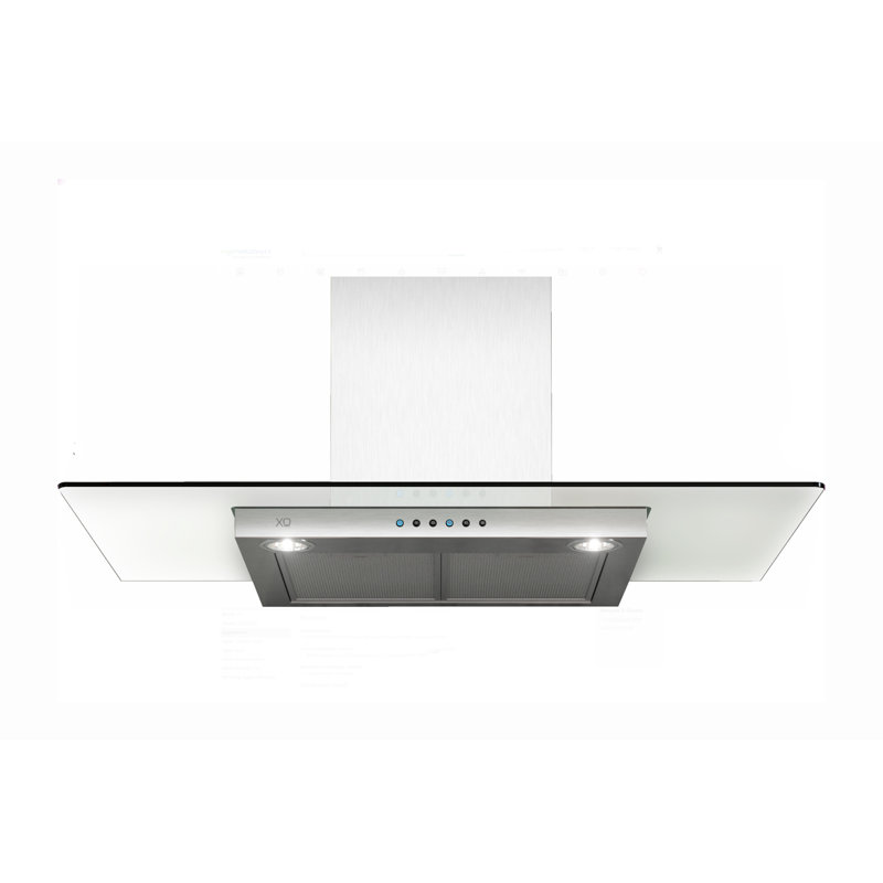 30" 600 CFM Convertible Wall Mount Range Hood in Silver/Clear, 36"