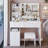 41" Vanity Table With LED Mirror And Storage For Large Space-1259386157