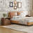 Nightstand  With Charging Station,18.9" W Nightstand With 2 Drawers,modern Bedside Table For Bedroom