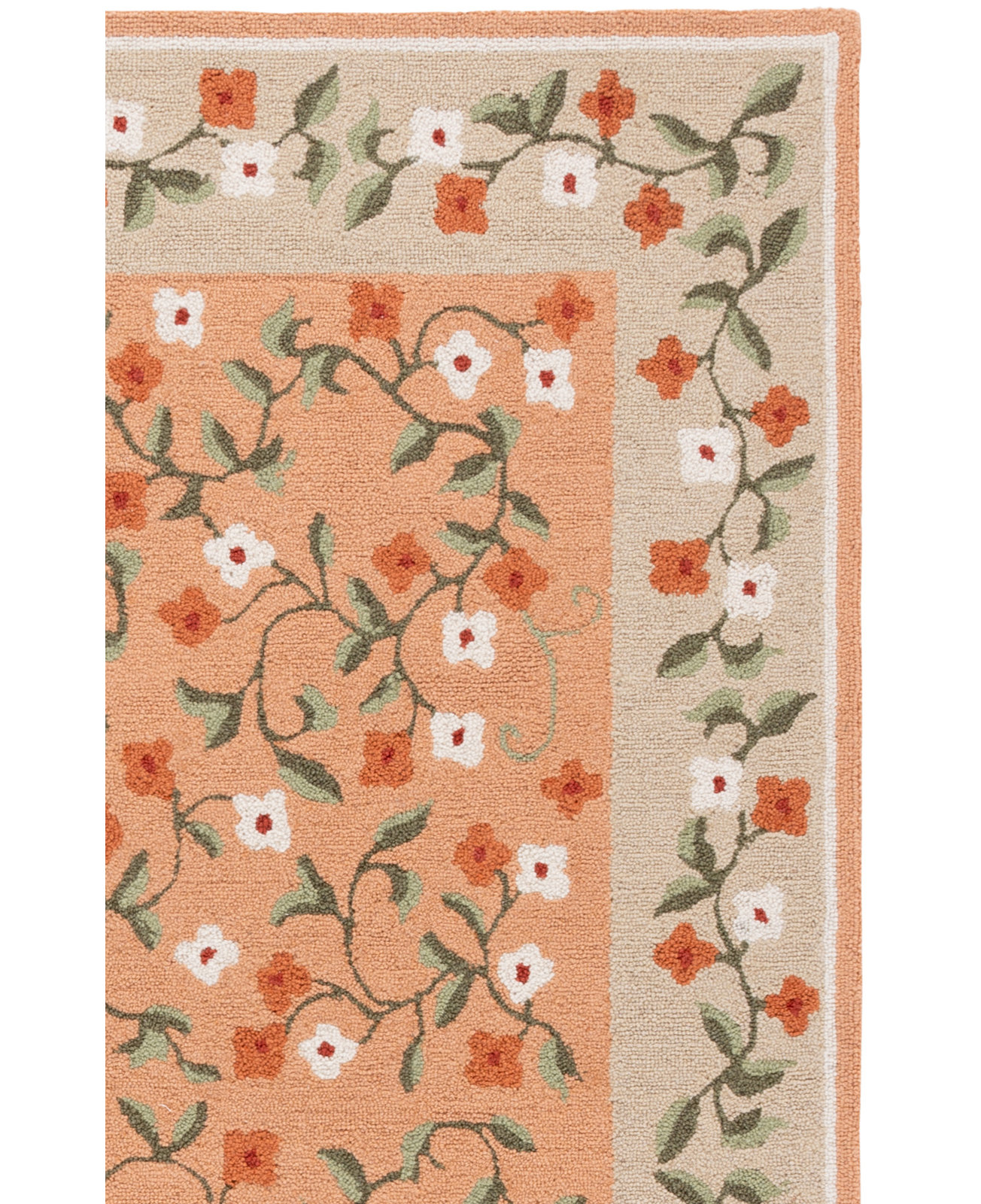 Hand-Tufted Wool Floral Outdoor Rug, Rectangle 9' x 12'