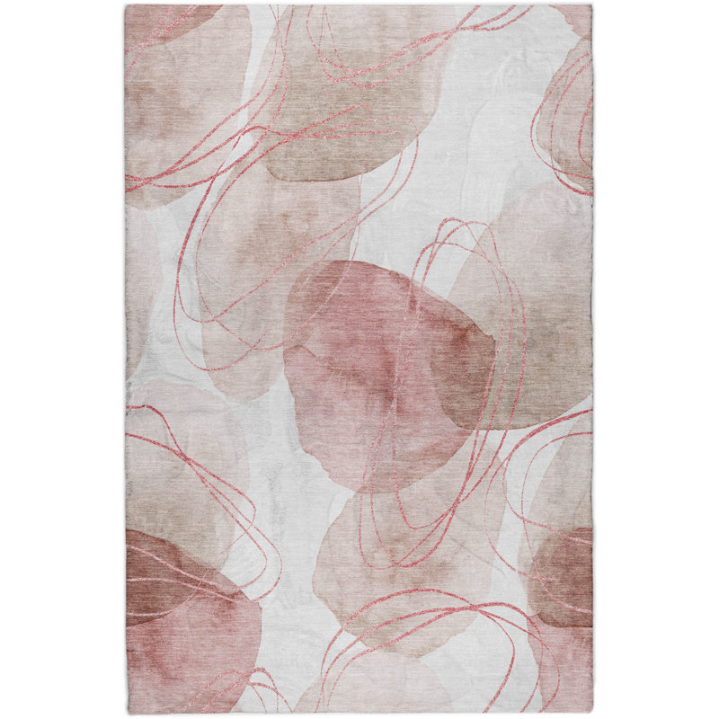 Tapis à poils longs lavable à la machine de qualité supérieure ADS544, Merlot, 3' x 5'