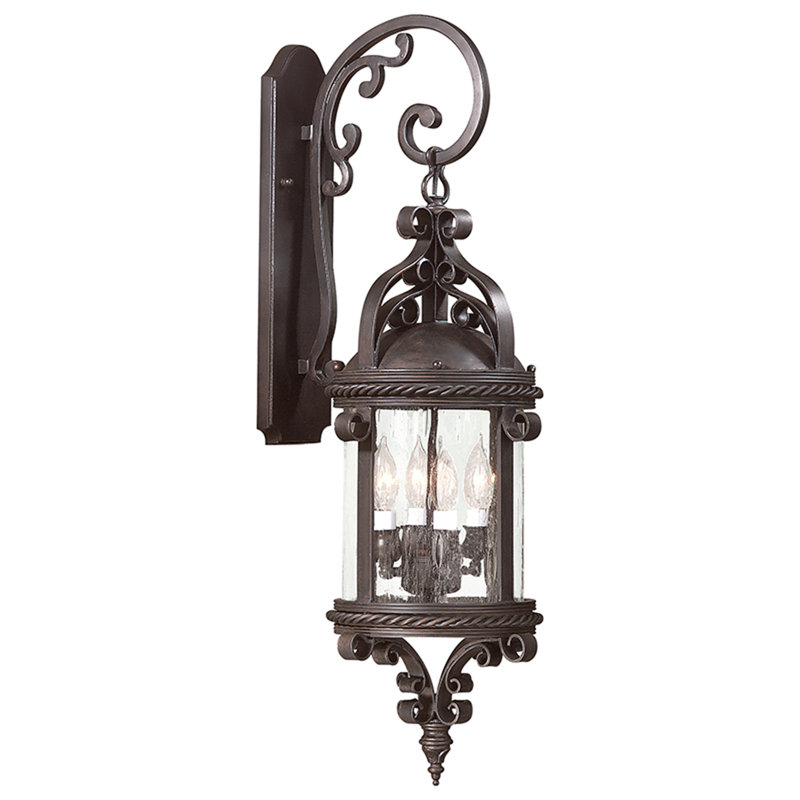 Pamplona Wall Light, Incandescent, 30.25" H x 10" W, Seeded Glass