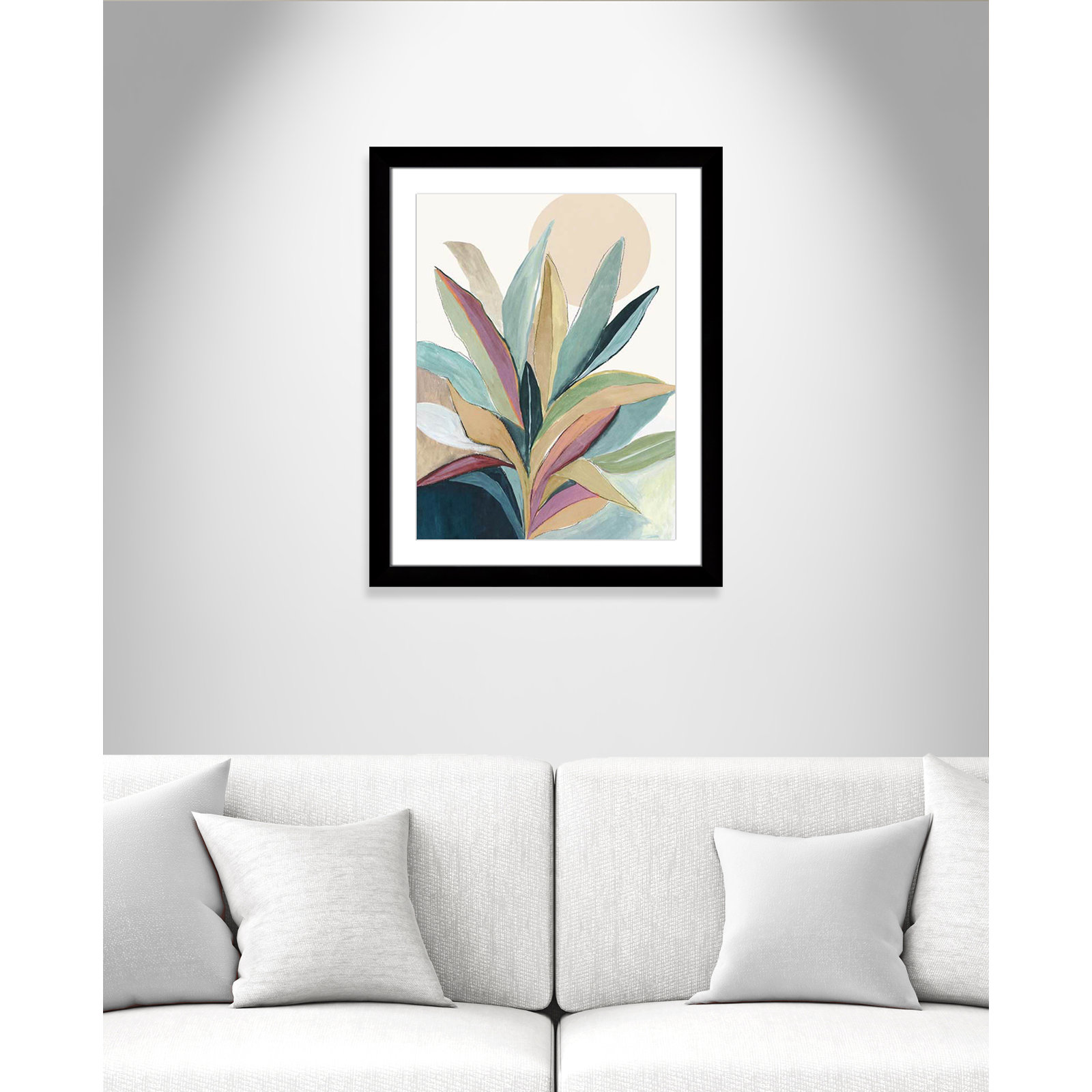 Black Cube Frame Matted, 31" H x 25" W x 1.25" D  