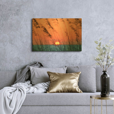 'Sun Dance' By Steve Vaughn Gold Metal Wall Art, 36" x 24"