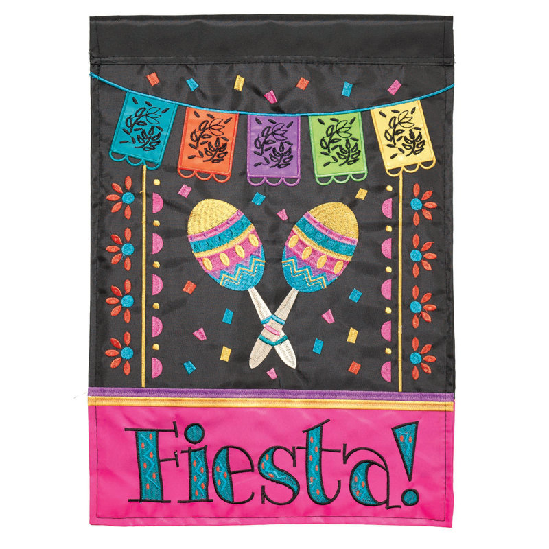 Crattic Double Sided 42'' H x 29'' W Polyester Mardi Gras House Flag