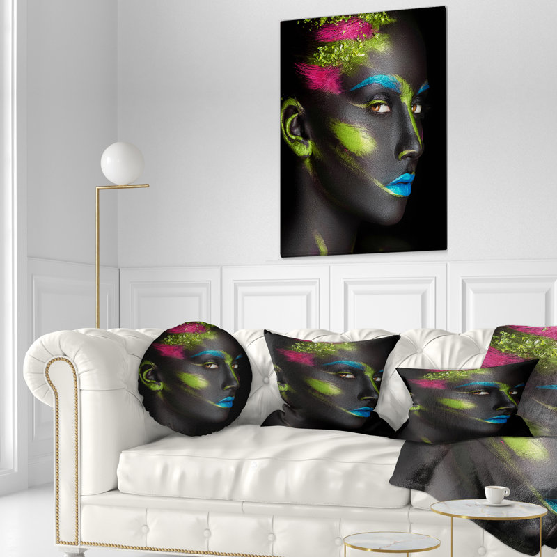 Coussin décoratif décoratif foncé avec coussins décoratifs abstract