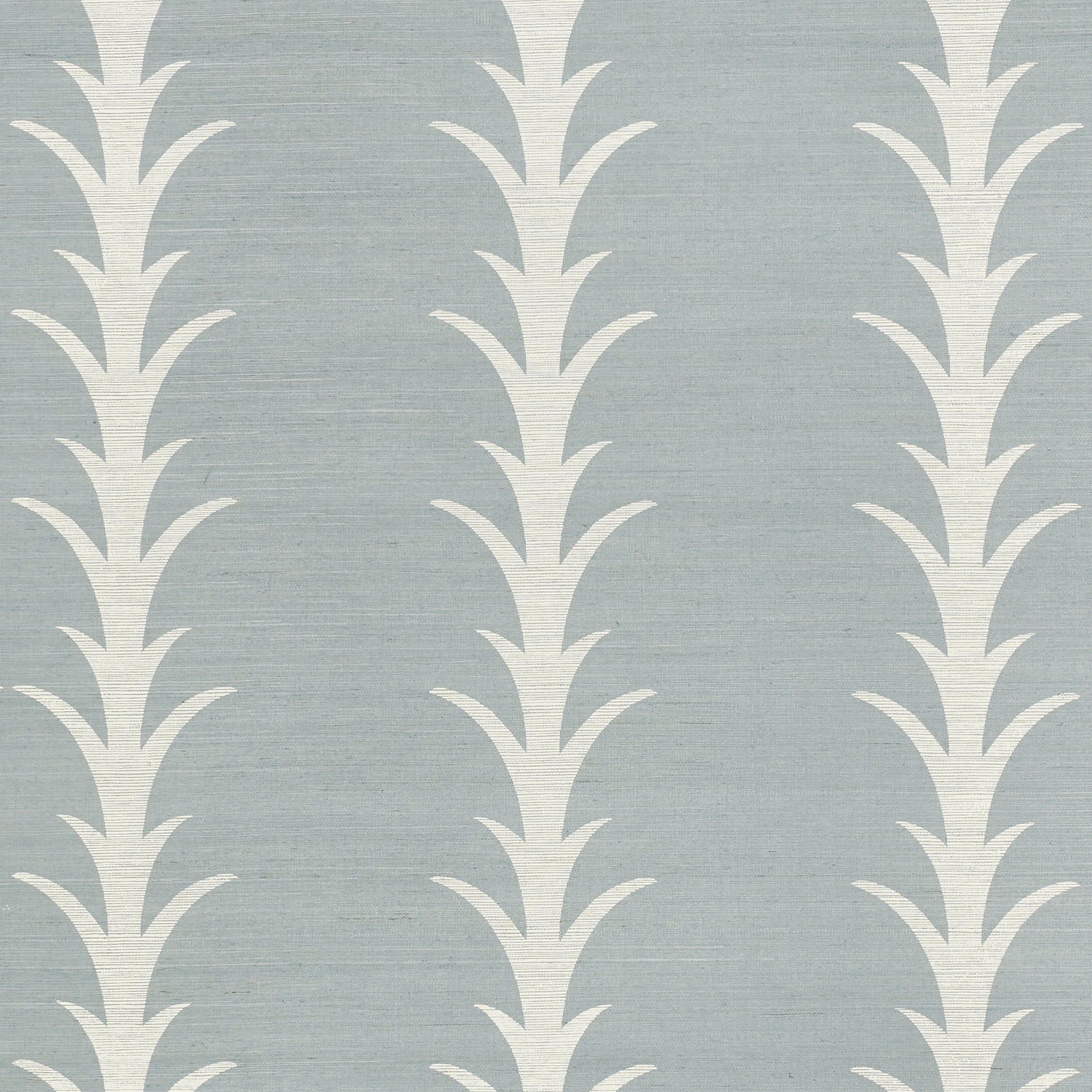 Schumacher x Celerie Kemble Acanthus Stripe Sisal Wallpaper