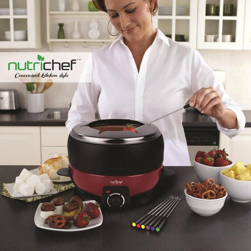 NutriChef Stainless Steel Fondue Set