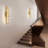Modern Luxury 6-tier Large Crystal Wall Sconce 23.6" 18w Dimmable 3 Color Temperatures With Side Switch Gold Finish For Villa